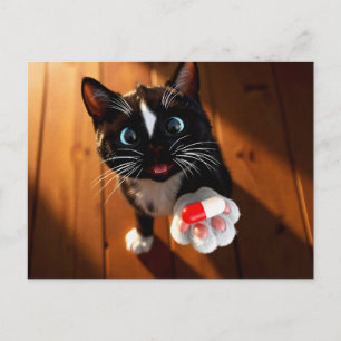 Tarjeta Divertida de Recuperación Gato Entrega t