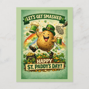 Tarjeta divertida de San Patricio para aplastar pa