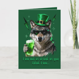 Tarjeta divertida de San Patricio retro de los 90 