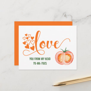 Tarjeta divertida de San Valentín Amor To-ma-toes