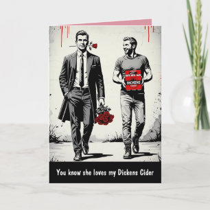Tarjeta divertida de San Valentín con eslogan