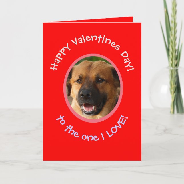 Tarjeta divertida de San Valentín de perro a dueño (Anverso)