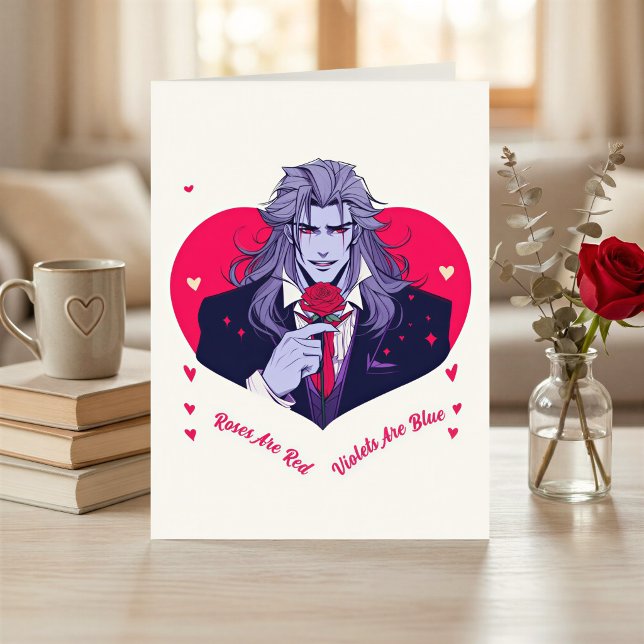 Tarjeta divertida de San Valentín de Rosas Son Roj (Subido por el creador)