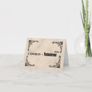 Tarjeta divertida de San Valentín de vaquero román