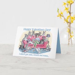 Tarjeta divertida de San Valentín para perro