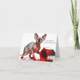 Tarjeta divertida de San Valentín para Sphynx