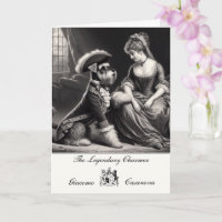 Tarjeta divertida de Schnauzer Casanova doblada
