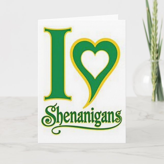 Tarjeta divertida de Shenanigans (Anverso)