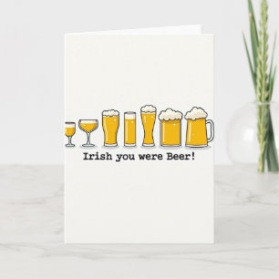 Tarjeta divertida de siete vasos de cerveza