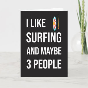Tarjeta Divertida de Surf Humor Humorístico Tabla 
