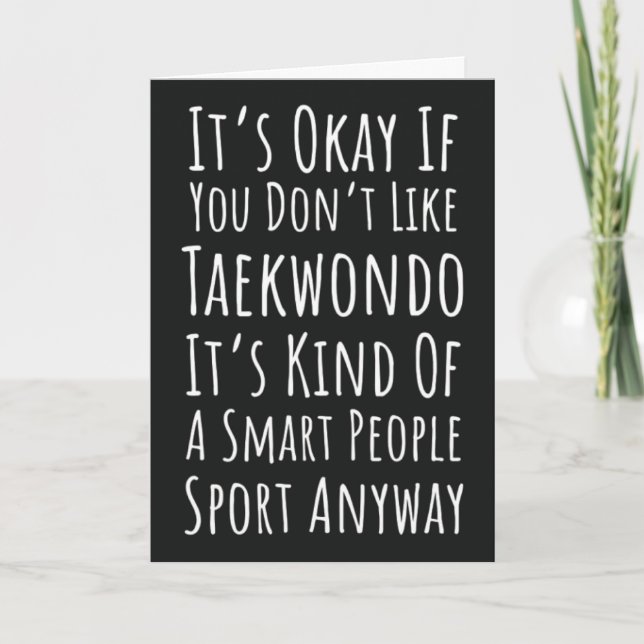 Tarjeta Divertida de Taekwondo Artes Marciales Luc (Anverso)