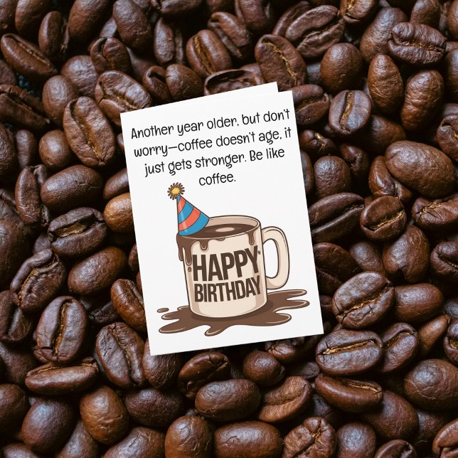 Tarjeta divertida de taza de café de cumpleaños: D (Subido por el creador)