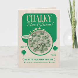 Tarjeta divertida de trébol de shamrock - para él