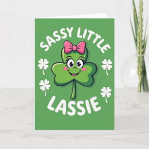 Tarjeta divertida de trébol Lassie descarada