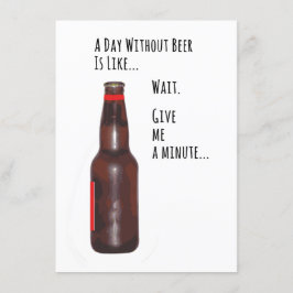 Tarjeta Divertida de Un Día Sin Cerveza