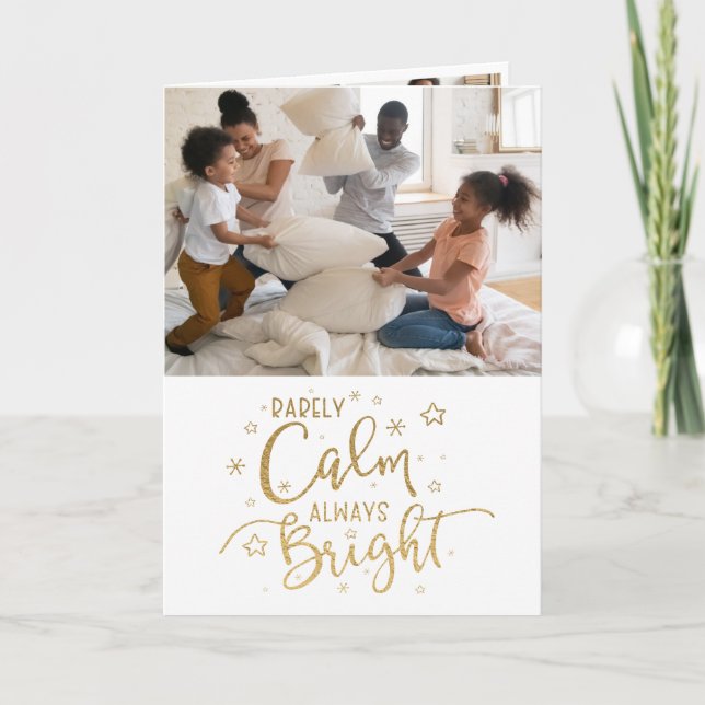 Tarjeta divertida de vacaciones 5 fotos rara vez t (Anverso)