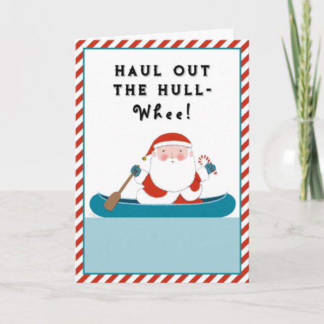 Tarjeta divertida de vacaciones de Navidad (Anverso)