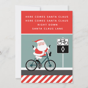 Tarjeta divertida de vacaciones en bicicleta para