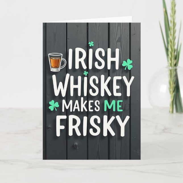 Tarjeta divertida de Whisky Irlandés (Anverso)
