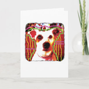 Tarjeta divertida del arte pop de Jack Russell