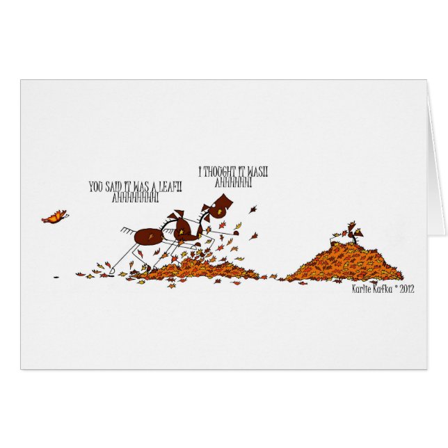 Tarjeta divertida del caballo y de la mariposa de (Anverso (Horizontal))