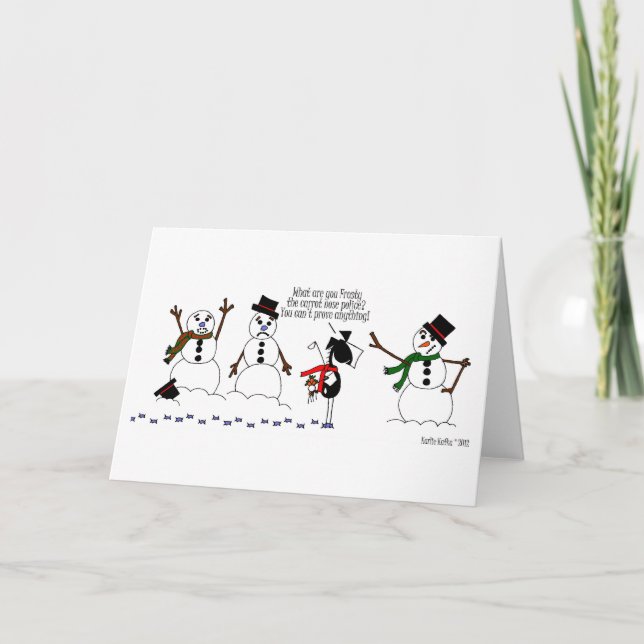 Tarjeta divertida del caballo y del dibujo animado (Anverso)