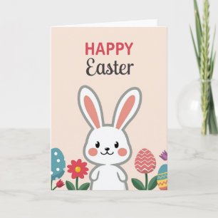 Tarjeta divertida del conejo de Pascua