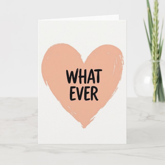 Tarjeta divertida del corazón (Anverso)