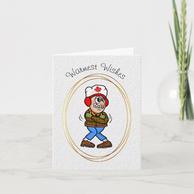 Tarjeta divertida del Día de Canadá para canadiens (Anverso)