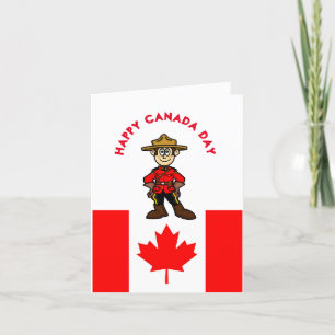 Tarjeta divertida del Día de Canadá para un Mounti