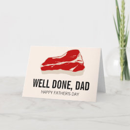 Tarjeta divertida del día de Father de la carne