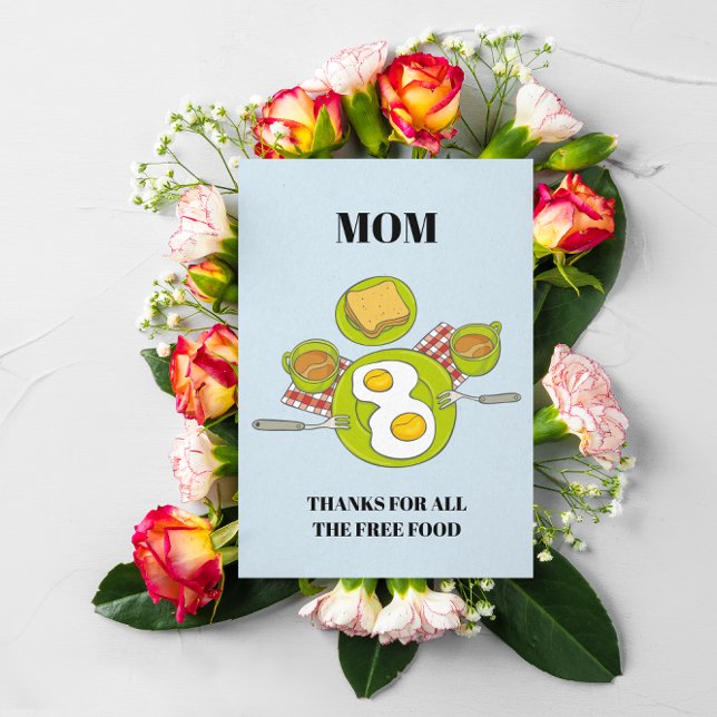 Tarjeta divertida del Día de la Madre | Comida gra (Subido por el creador)