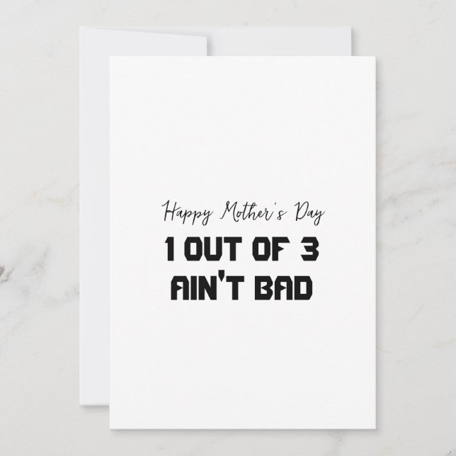 Tarjeta divertida del Día de la Madre para 3 niños (Anverso)