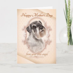 Tarjeta divertida del Día de la Madre para Schnauz