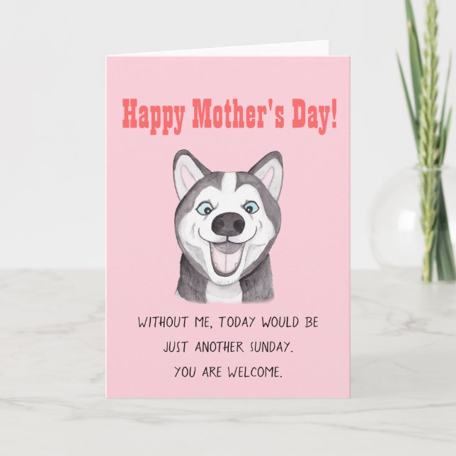 Tarjeta divertida del Día de la Madre Tarjeta dive (Anverso)