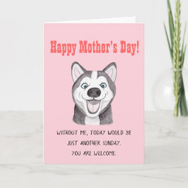 Tarjeta divertida del Día de la Madre Tarjeta dive