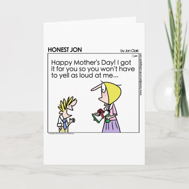 Tarjeta divertida del día de madre (Anverso)