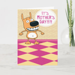 Tarjeta divertida del día de madre de la frotación