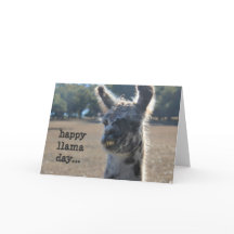 Tarjeta divertida del día de madre de la llama