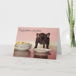 Tarjeta divertida del día de madre del bulldog