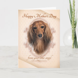 Tarjeta divertida del día de madre del Dachshund