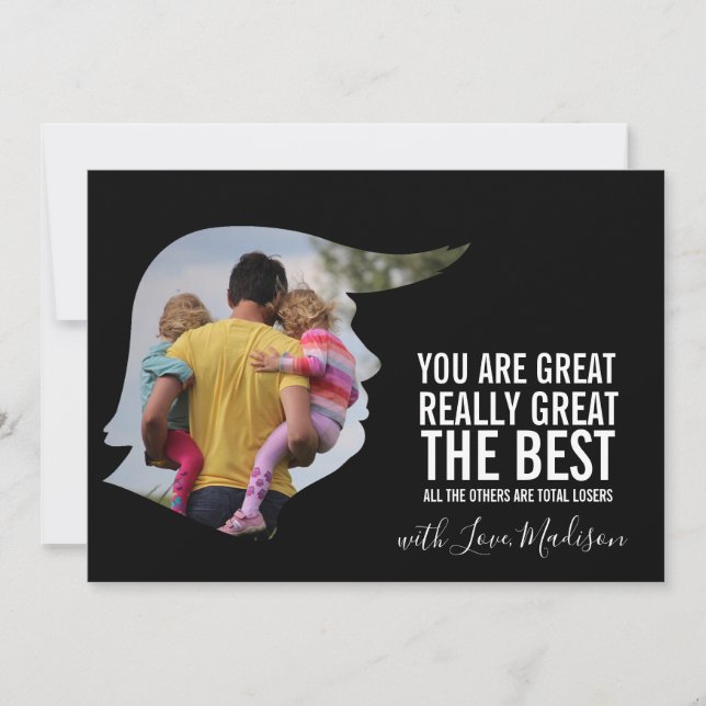 Tarjeta divertida del día de padre (Anverso)