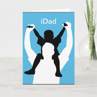 tarjeta divertida del día de padre del iDad