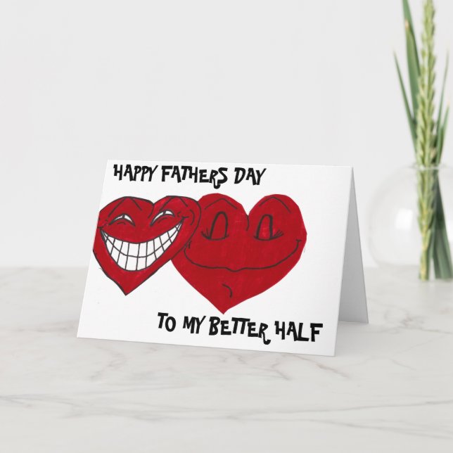 Tarjeta DIVERTIDA del DÍA de PADRES del MARIDO (Anverso)