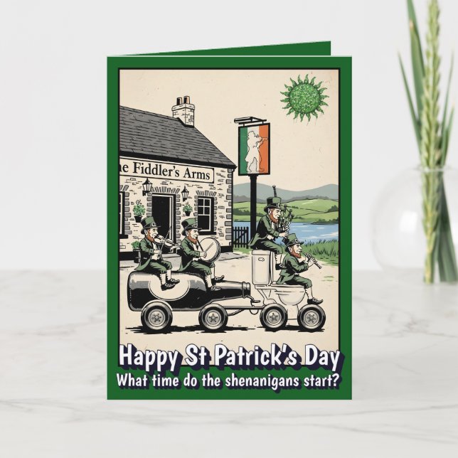 Tarjeta divertida del día de San Patricio (Anverso)