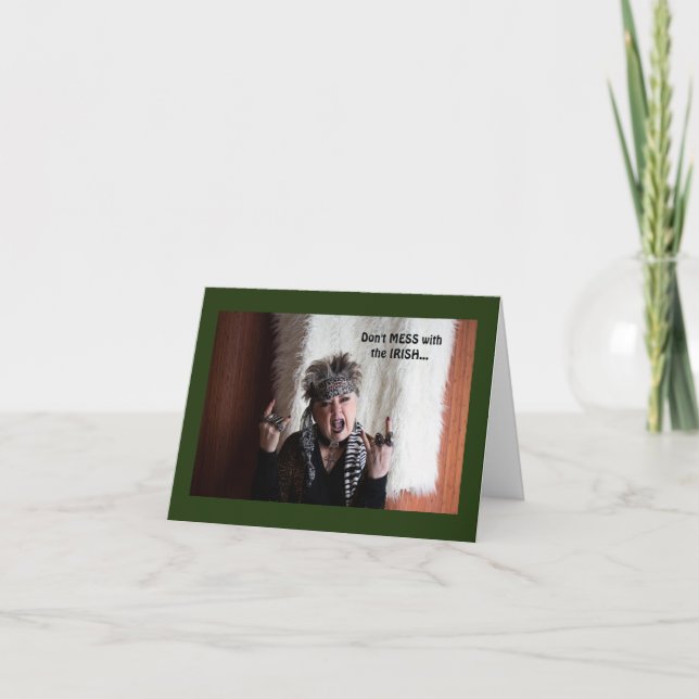 Tarjeta divertida del Día de San Patricio (Anverso)