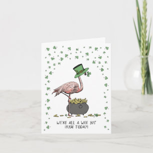 Tarjeta divertida del día de San Patricio un poco