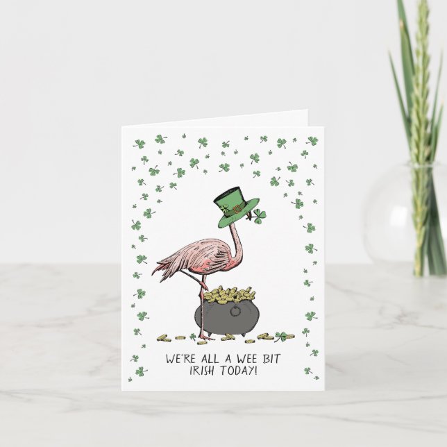 Tarjeta divertida del día de San Patricio un poco  (Anverso)