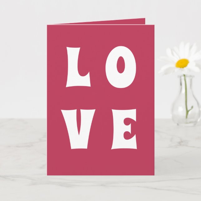 Tarjeta divertida del Día de San Valentín con amor (Planta pequeña)