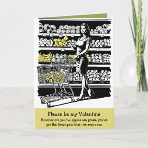 Tarjeta divertida del día de San Valentín con un l